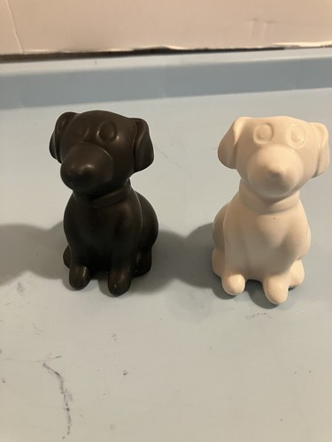 Ceramic canine black white - canine,