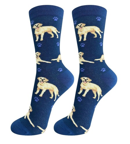 Yellow labrador lab socks full - yellow,