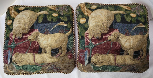 Pair christmas tapestry - pair,