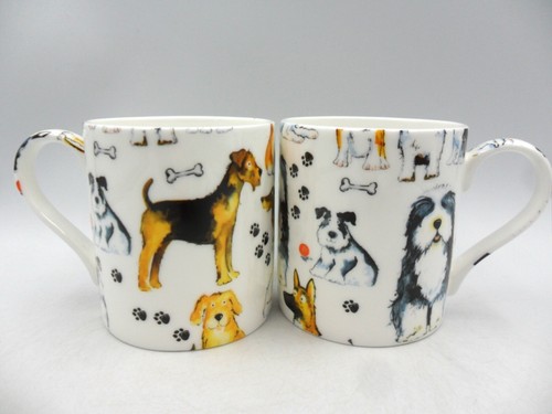Pair dogs and puppies - of,